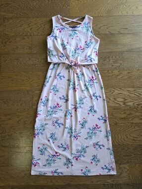 Love Alexa Girls Dress Pink Floral Sleeveless Size 10 Kids